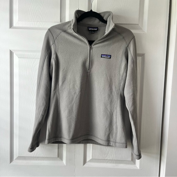 Patagonia 1/4 Zip Micro D Fleece Jacket Gray Womens Size small - Picture 1 of 4